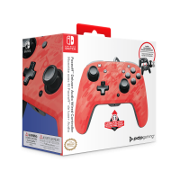 Faceoff Deluxe Audio Wired Switch Controller - Red