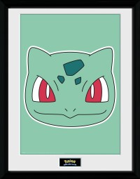 Pokemon Bulbasaur Face - Framed Collector Print