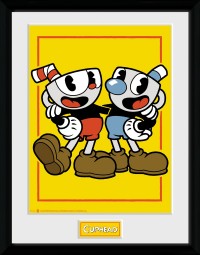 Cuphead and Mugman - Framed Collector Print