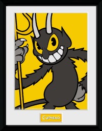 Cuphead and The  Devil - Framed Collector Print