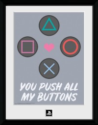 PlayStation Push My Buttons - Framed Collector Print