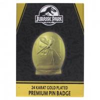 JURASSIC PARK 24k Gold Plated Premium Pin Badge