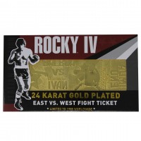 ROCKY IV Limited Edition 24k Gold Plated Ticket