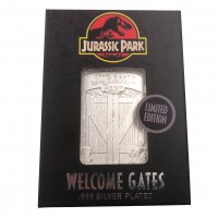 JURASSIC PARK Silver Plated Welcome Gates Ingot