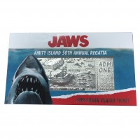 JAWS Limited Edition Silver Plated Replica Amity Island 50th Annual Regatta Ticket