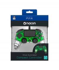 Nacon Official PS4 Wired Controller - Clear Green