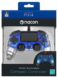 Nacon Official PS4 Wired Controller - Clear Blue