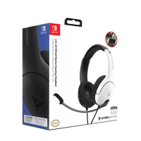 PDP Gaming LVL40 Wired Stereo Gaming Headset: Black & White