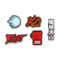 Street Fighter Ryu, Ken & Gold Logo Pin Set - screenshot}